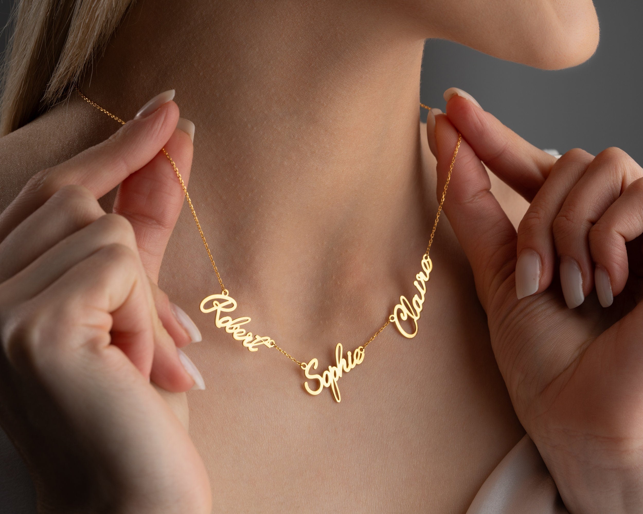 Multiple Nameplated Necklace