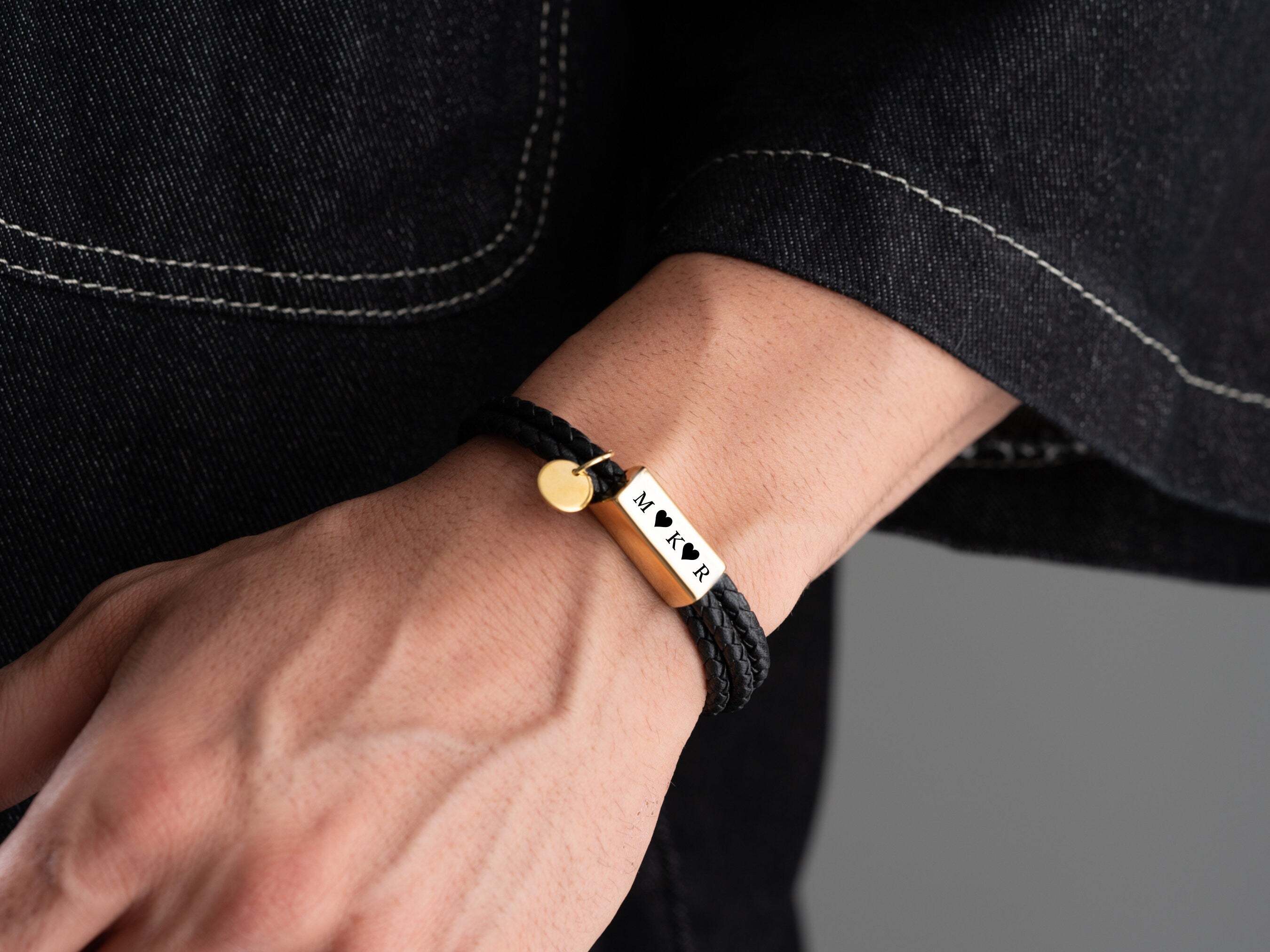 Custom Men Leather Bracelet