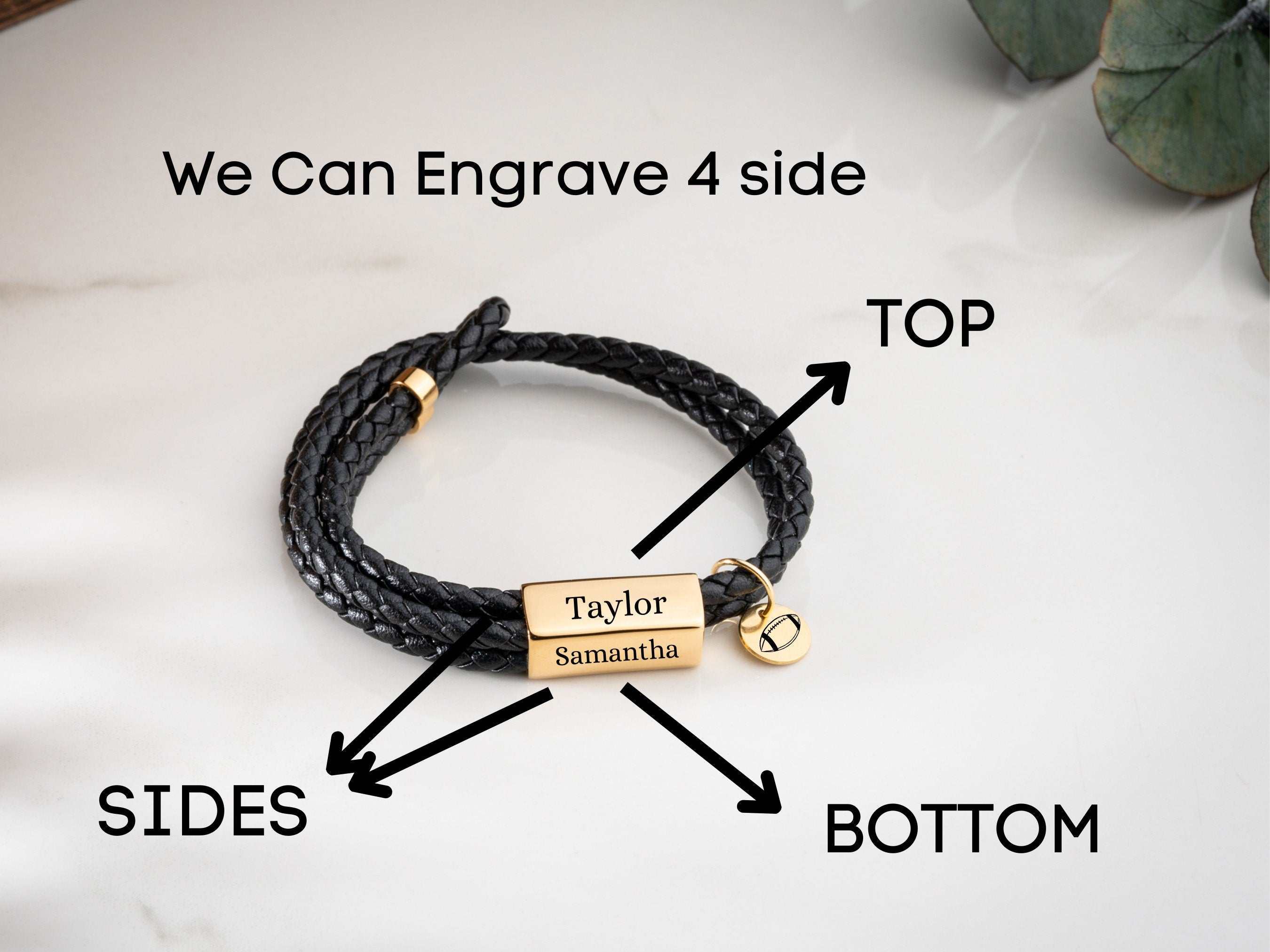 Custom Men Leather Bracelet