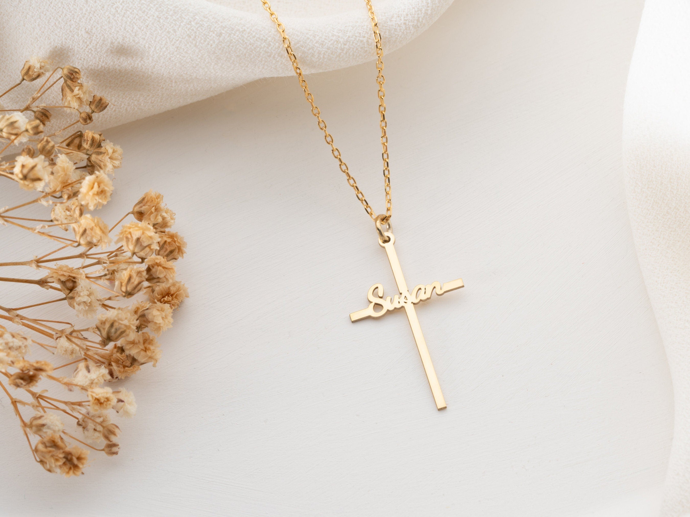 Custom Name Cross Necklace