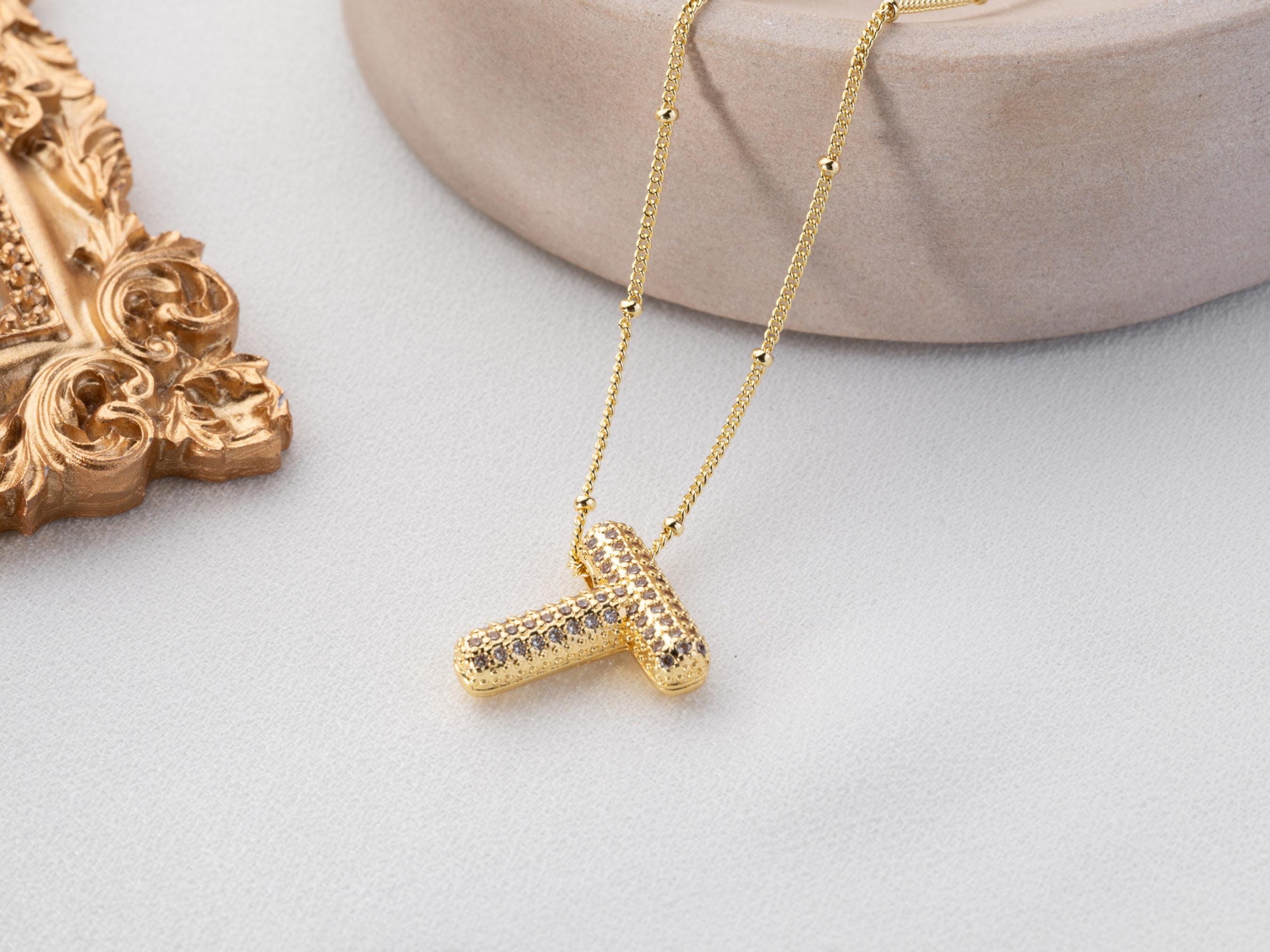 Bubble Initial Necklace