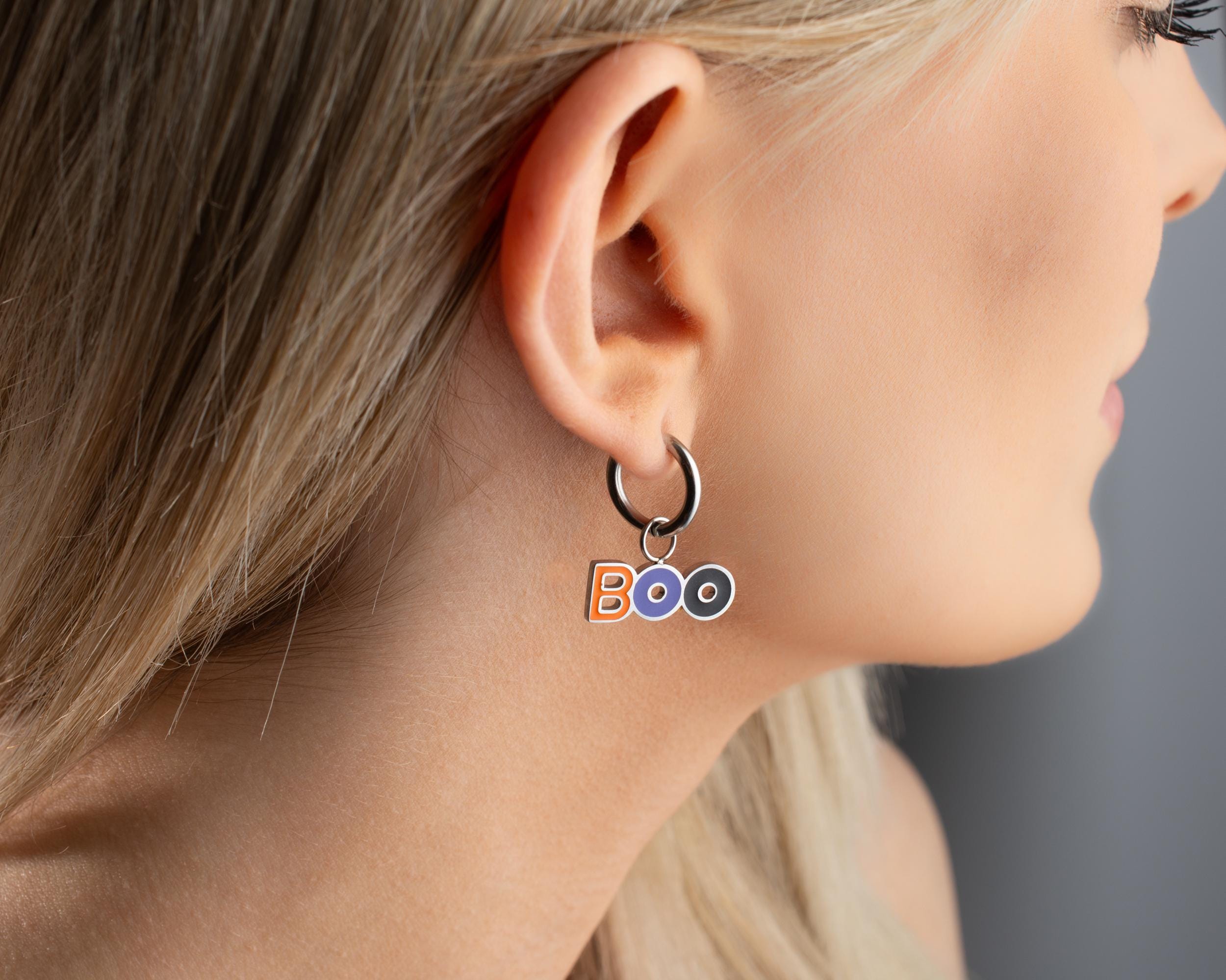 Cute Dangle-Drop Spooky Boo Earrings