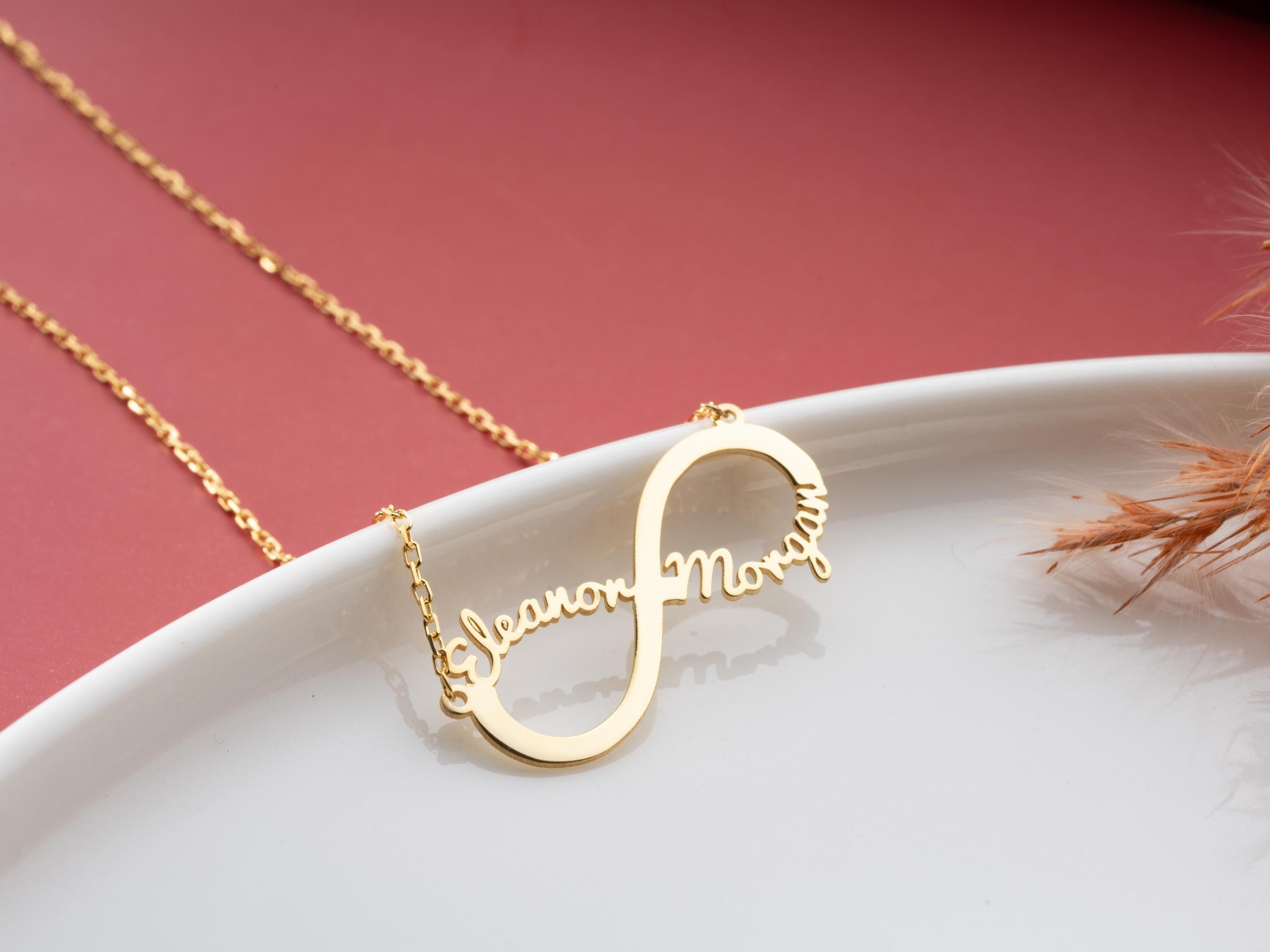 Infinity Couple Name Necklace