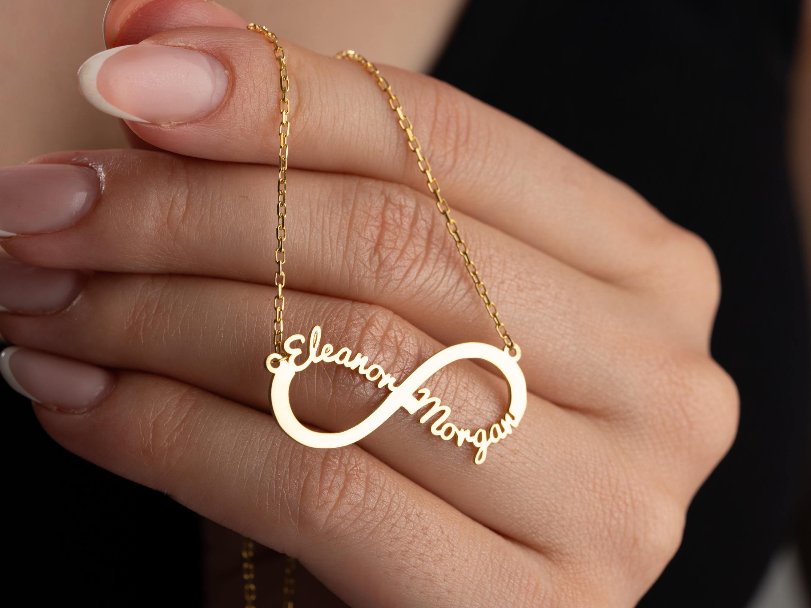 Infinity Couple Name Necklace