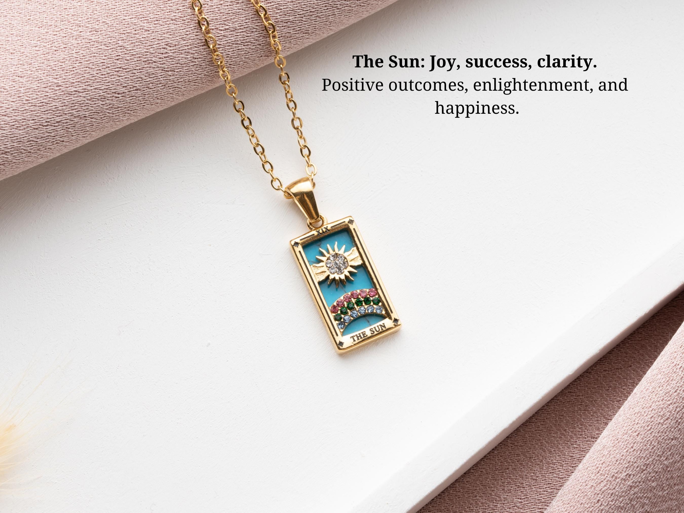 Celestial Tarot Card Necklace