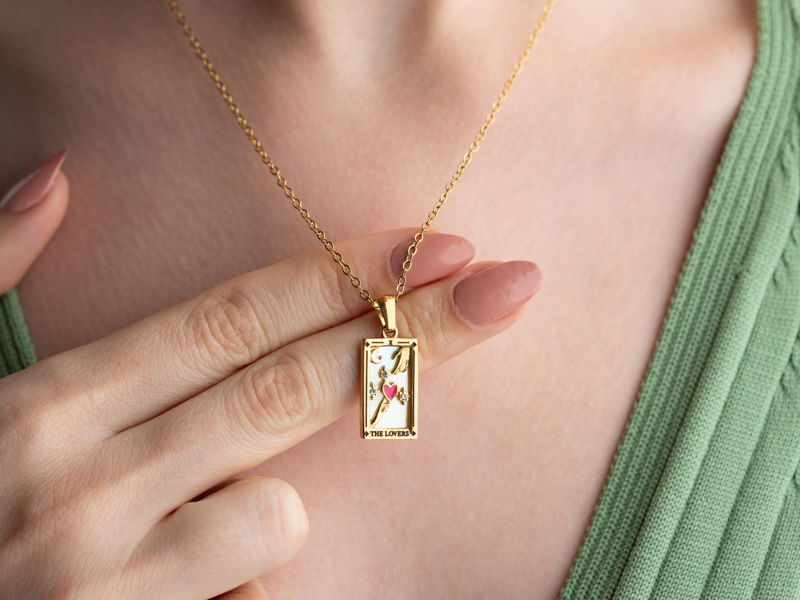 Celestial Tarot Card Necklace