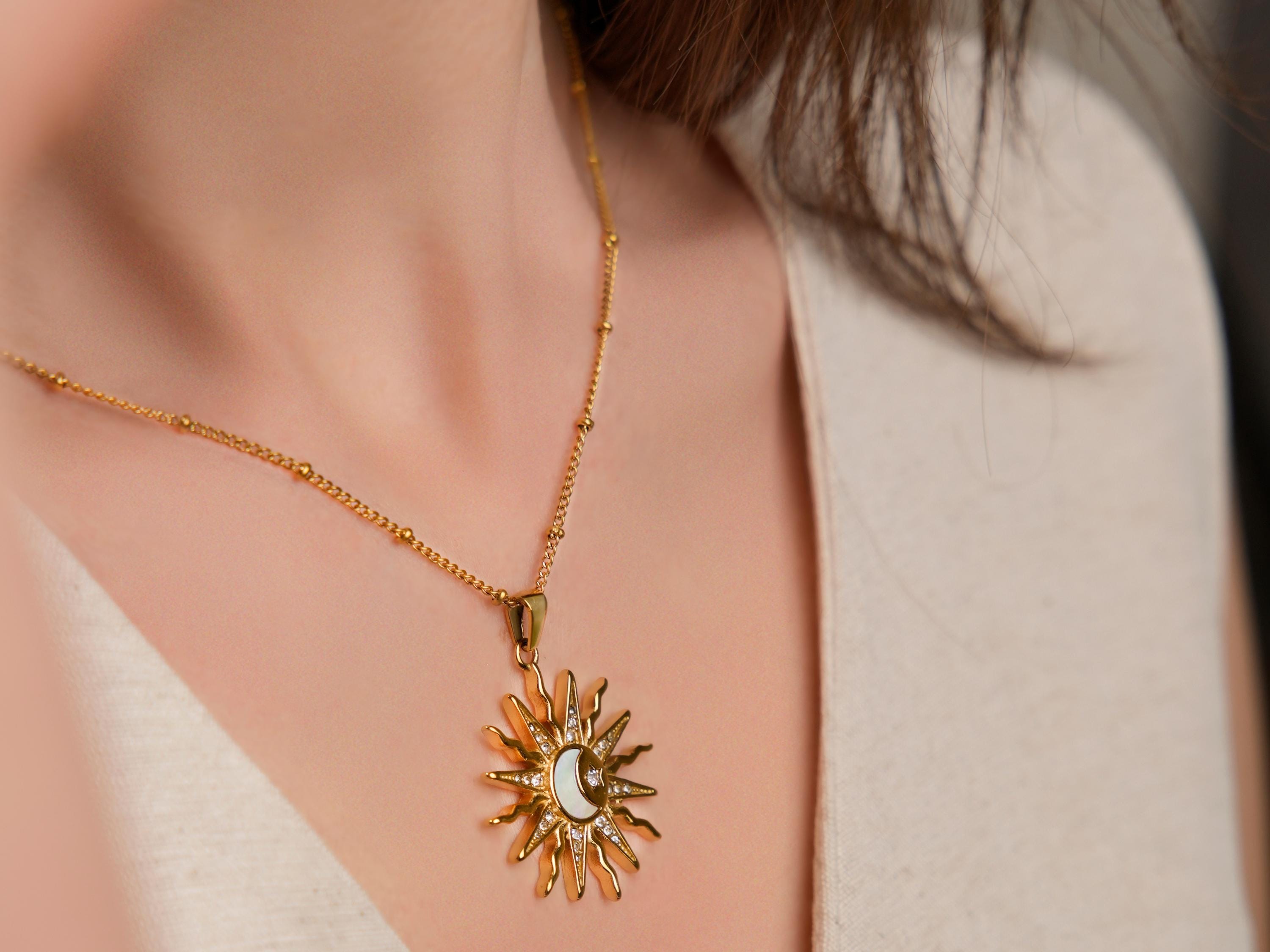 Sun and Moon Necklace
