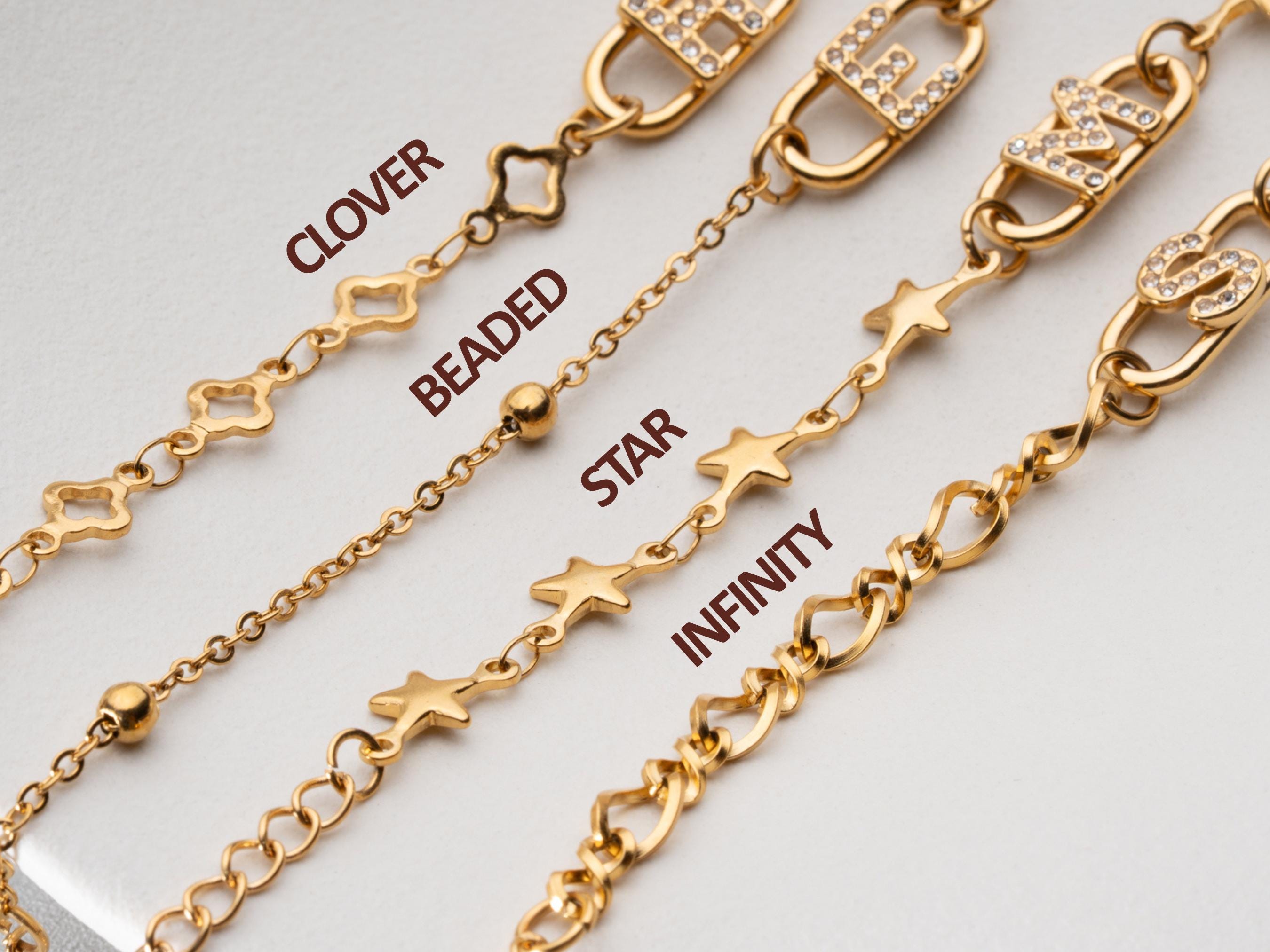 Pave Initial Letter Bracelet