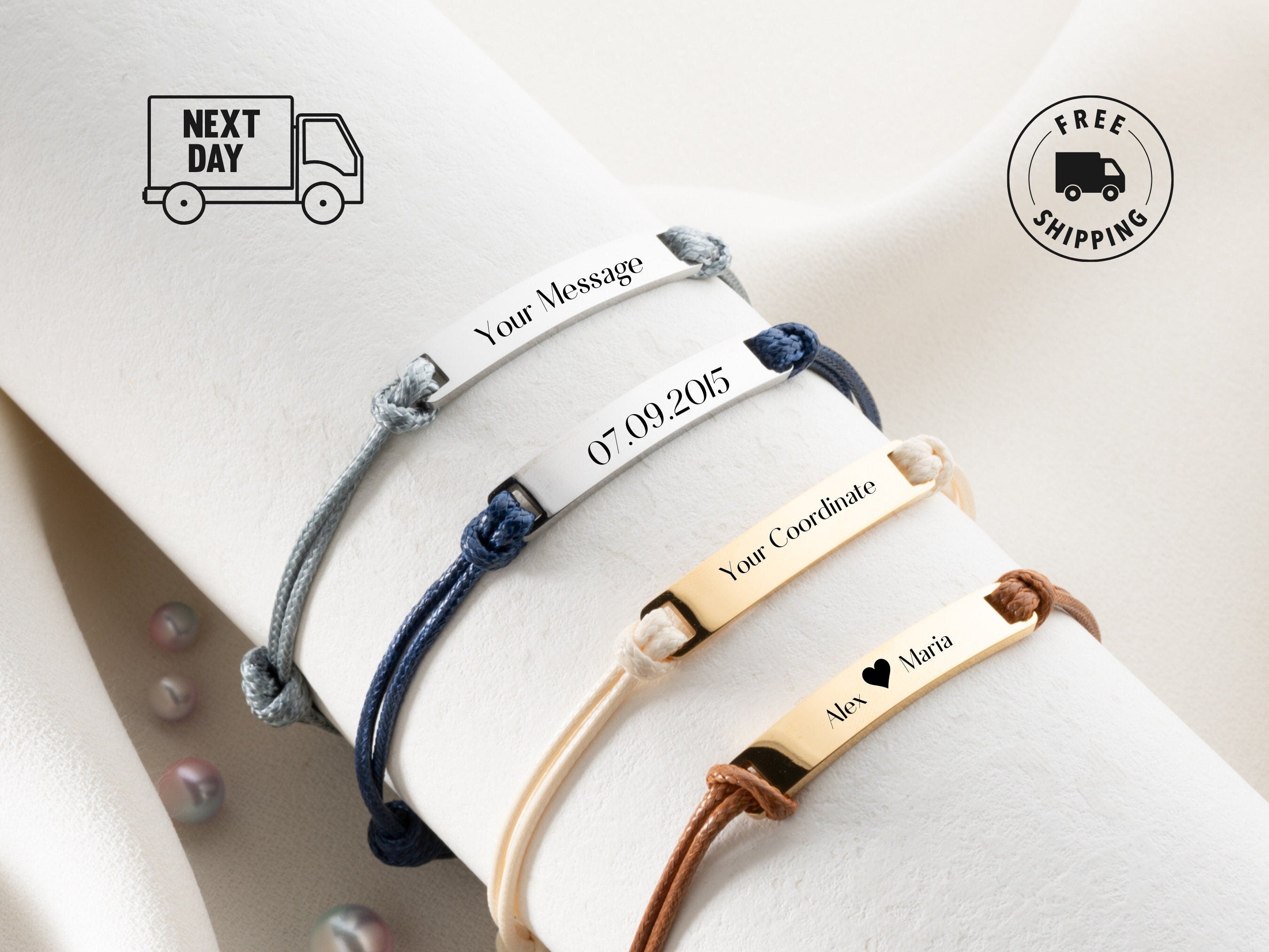 Custom Engraved Friendship Bracelet