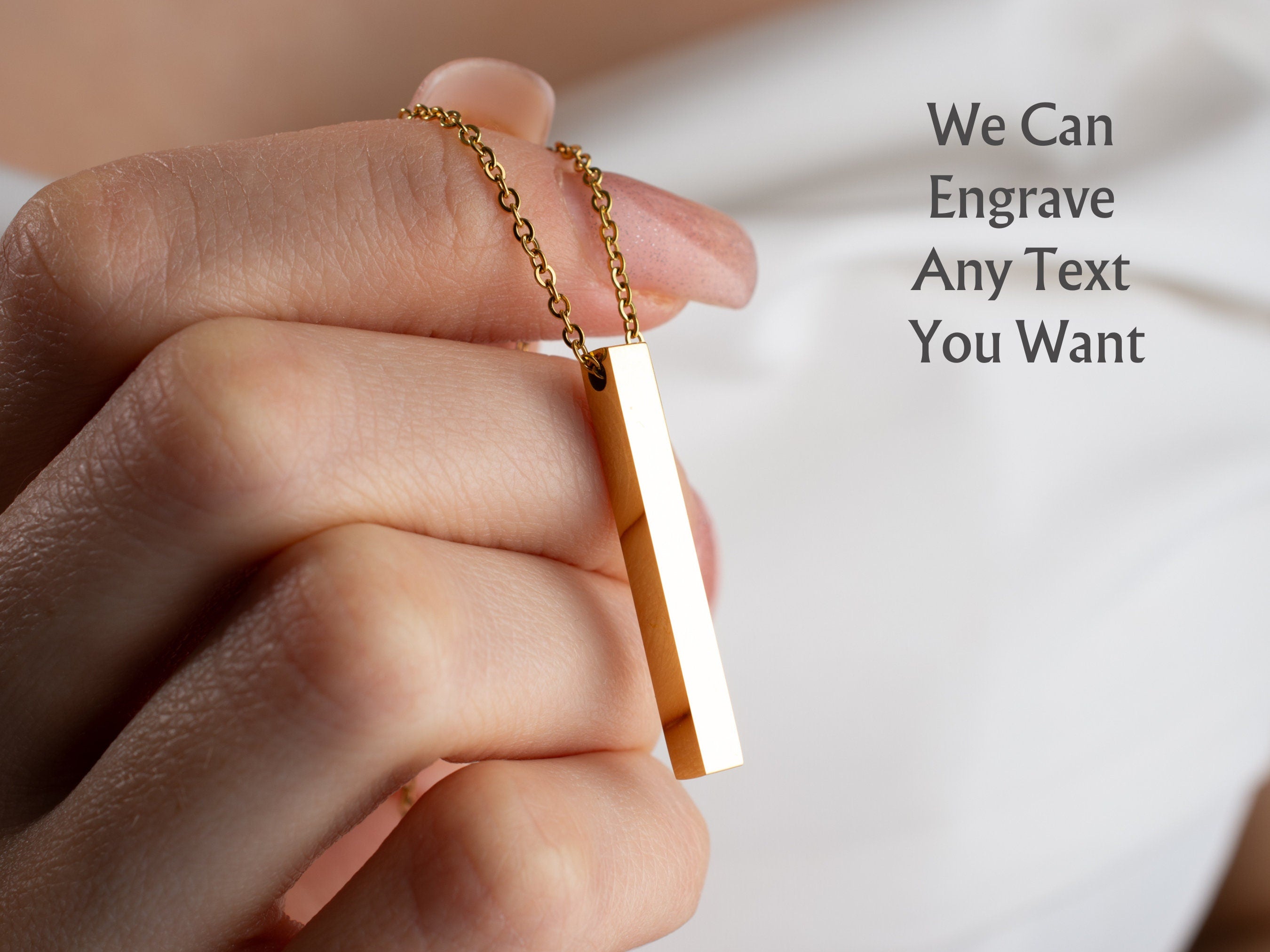 Personalized Bar Necklace