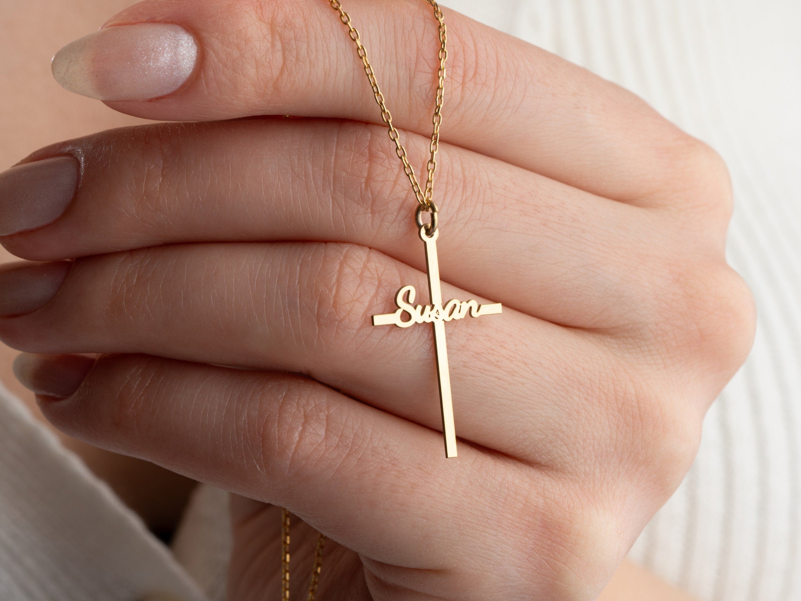 Custom Name Cross Necklace