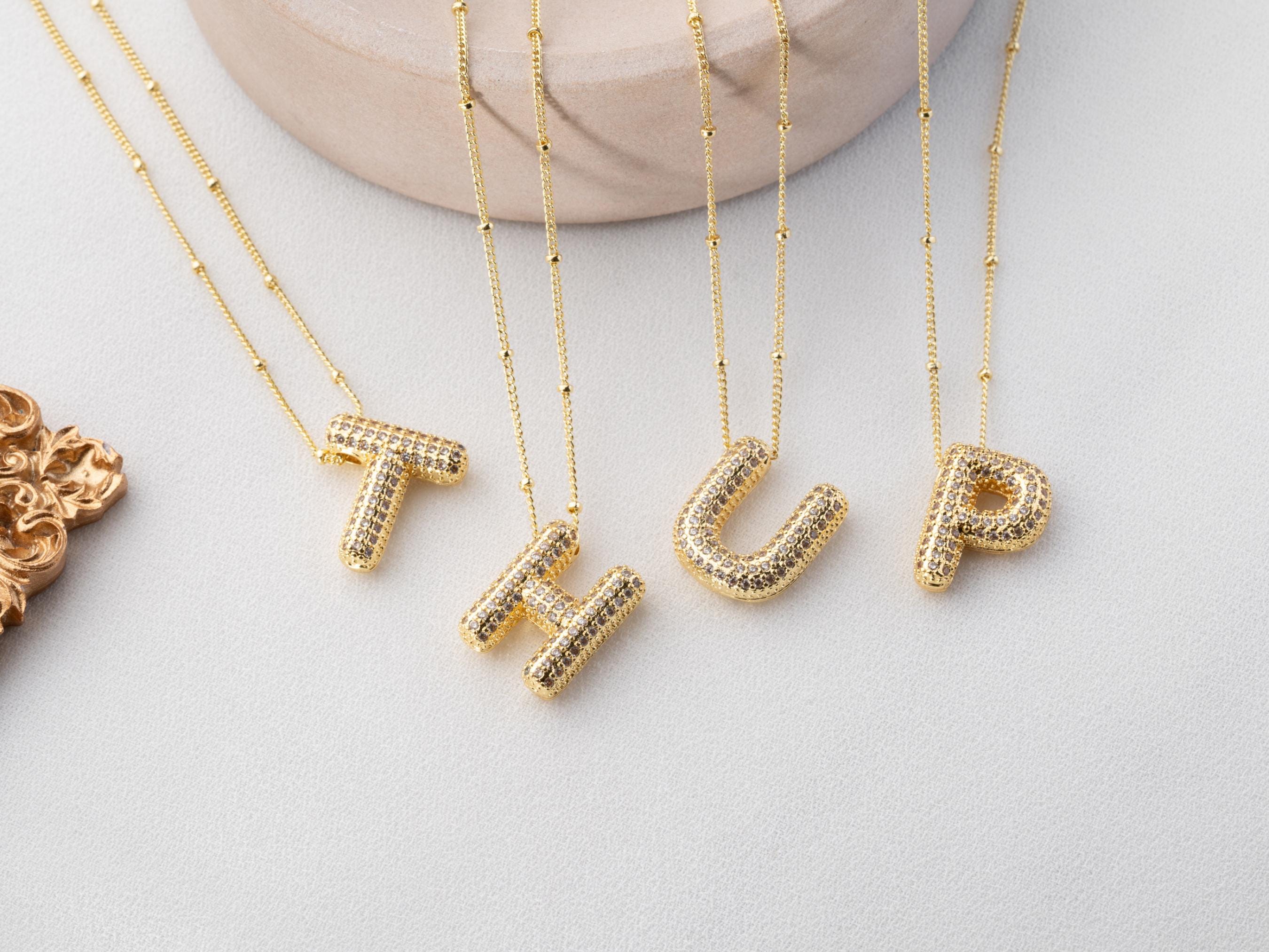 Bubble Initial Necklace