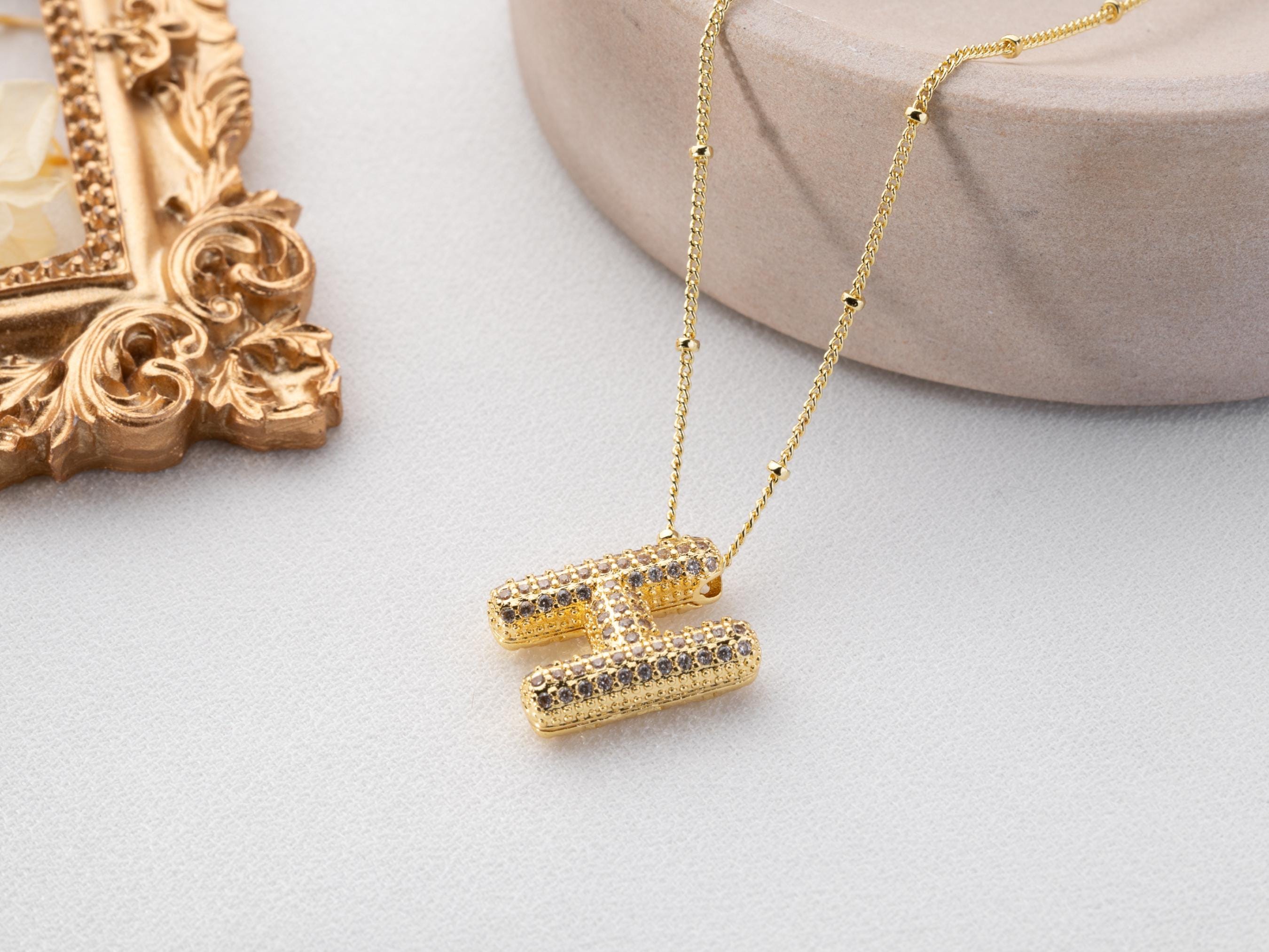 Bubble Initial Necklace