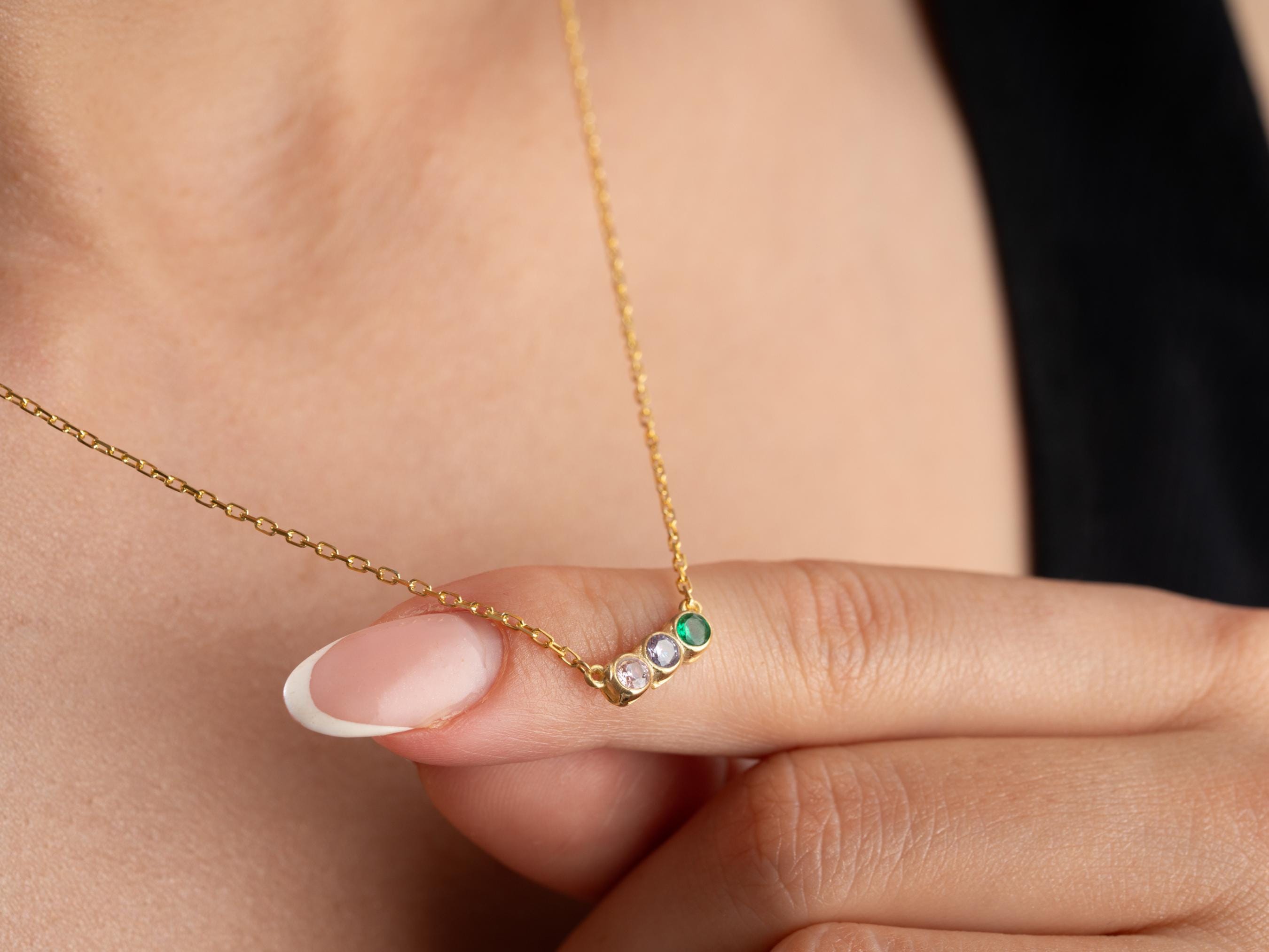 Multiple Birthstone Necklace