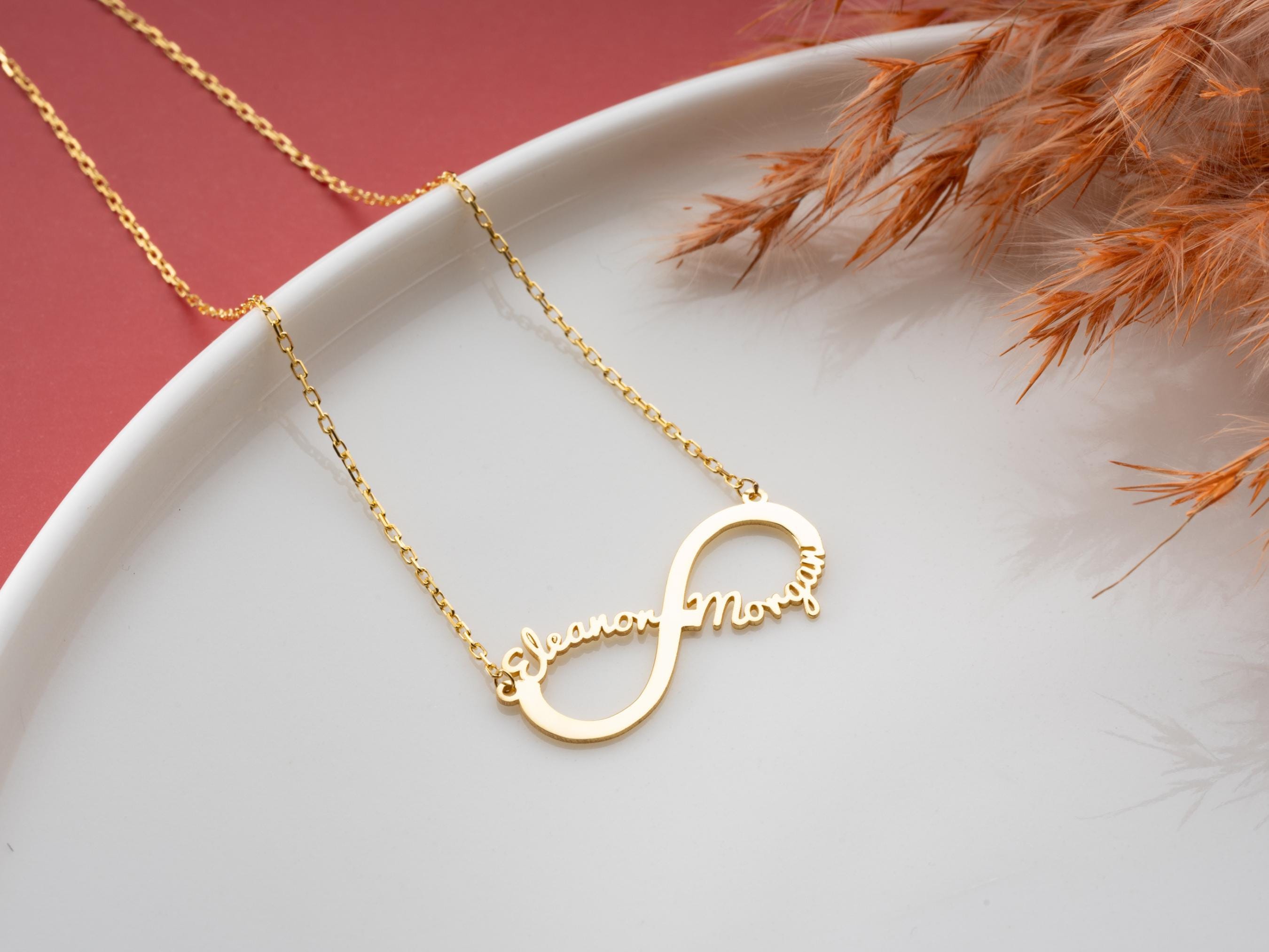 Infinity Couple Name Necklace