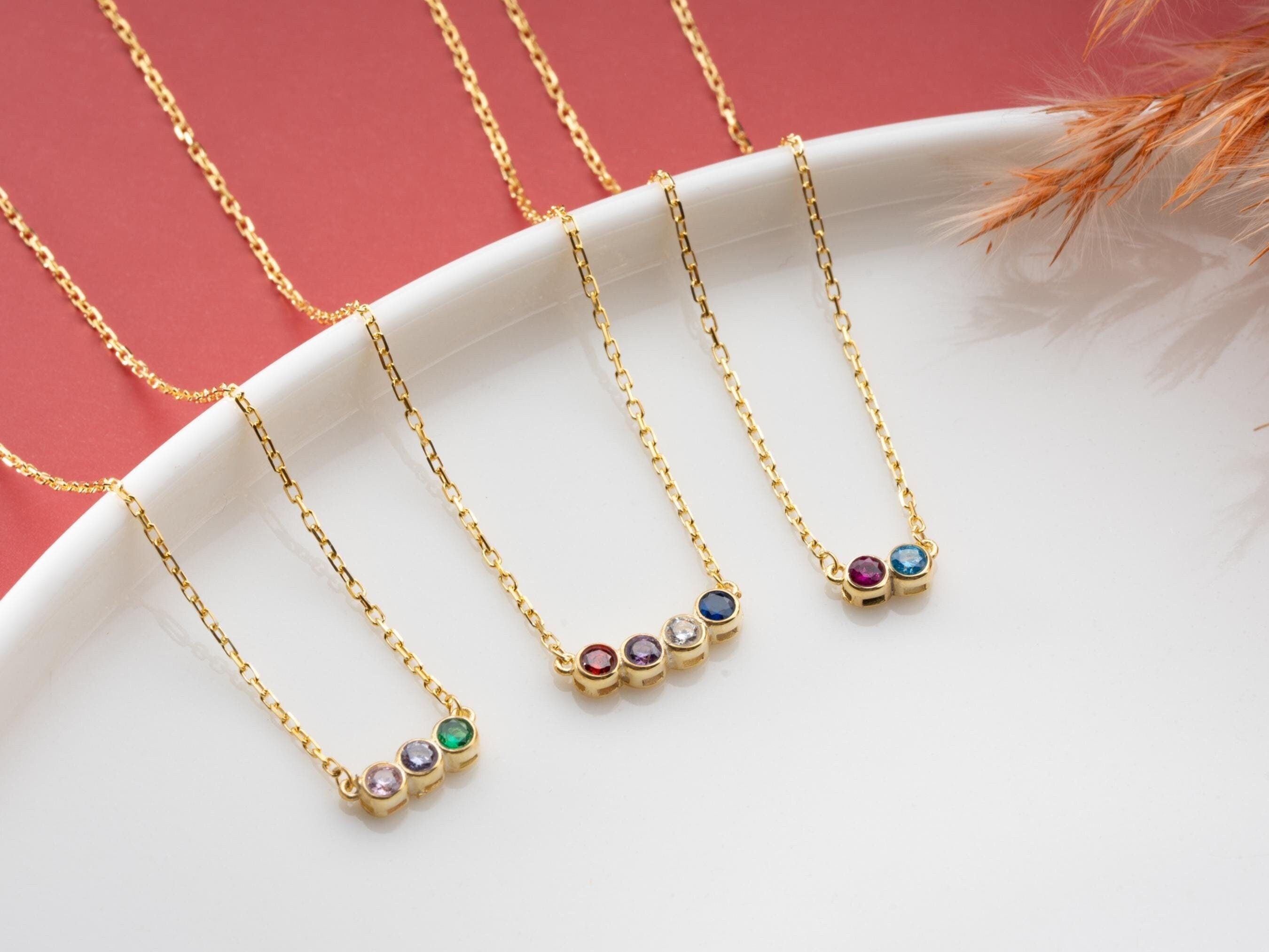Multiple Birthstone Necklace