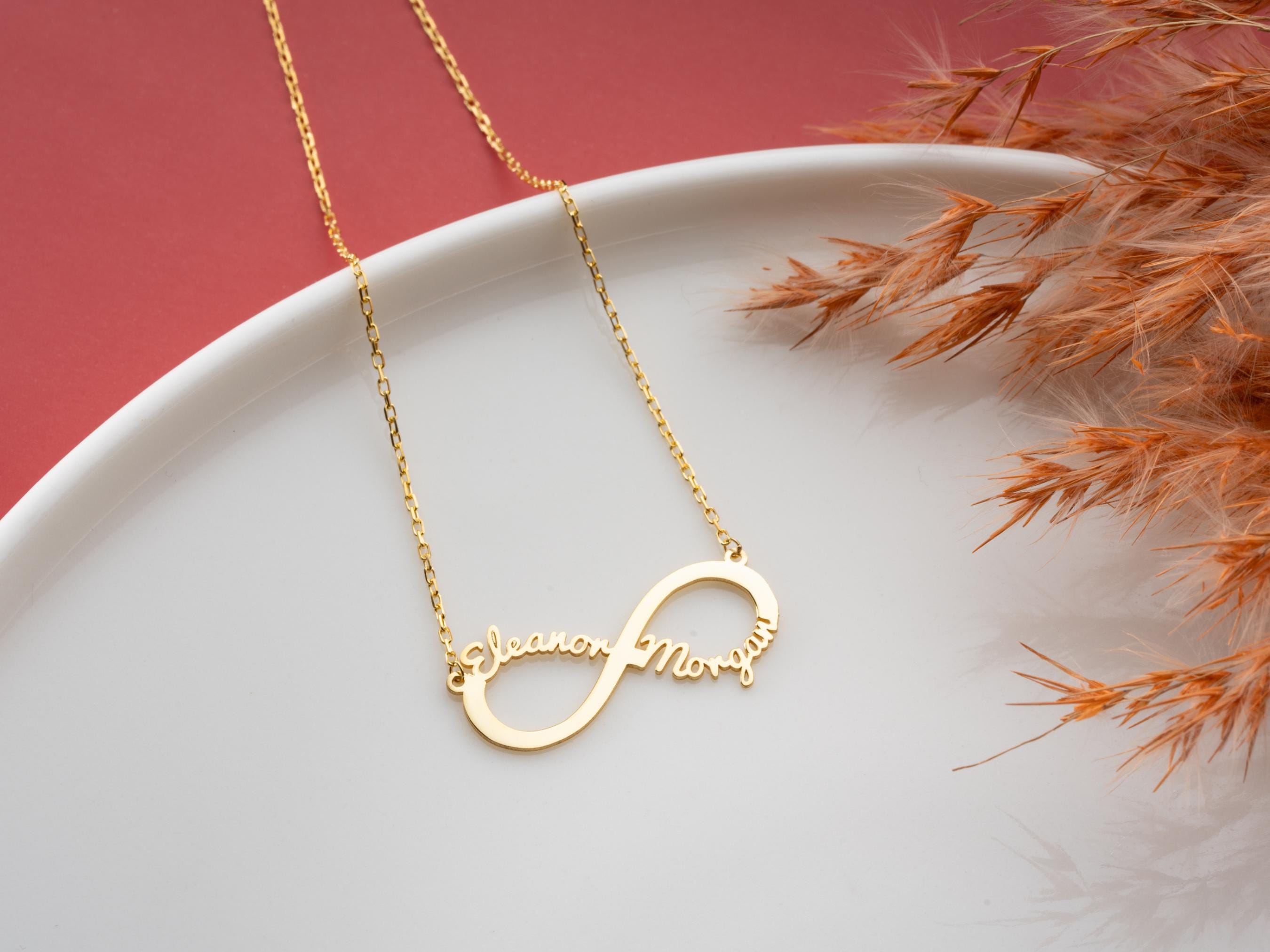 Infinity Couple Name Necklace