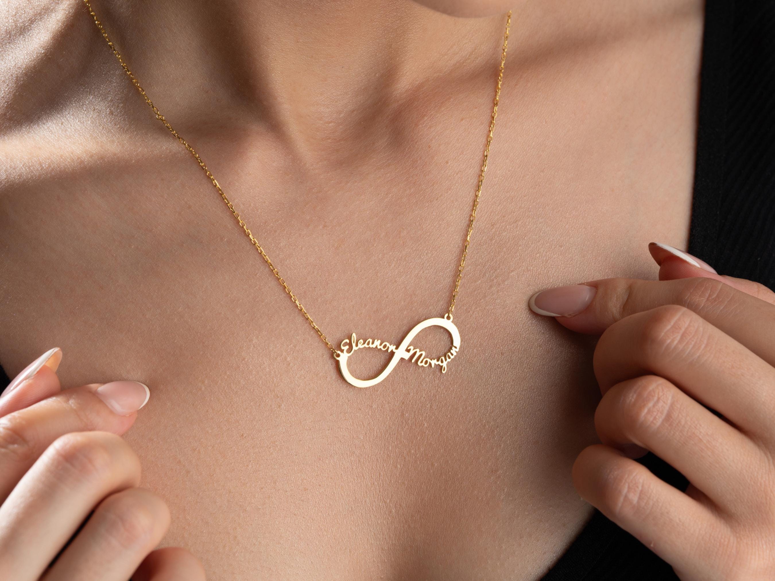 Infinity Couple Name Necklace