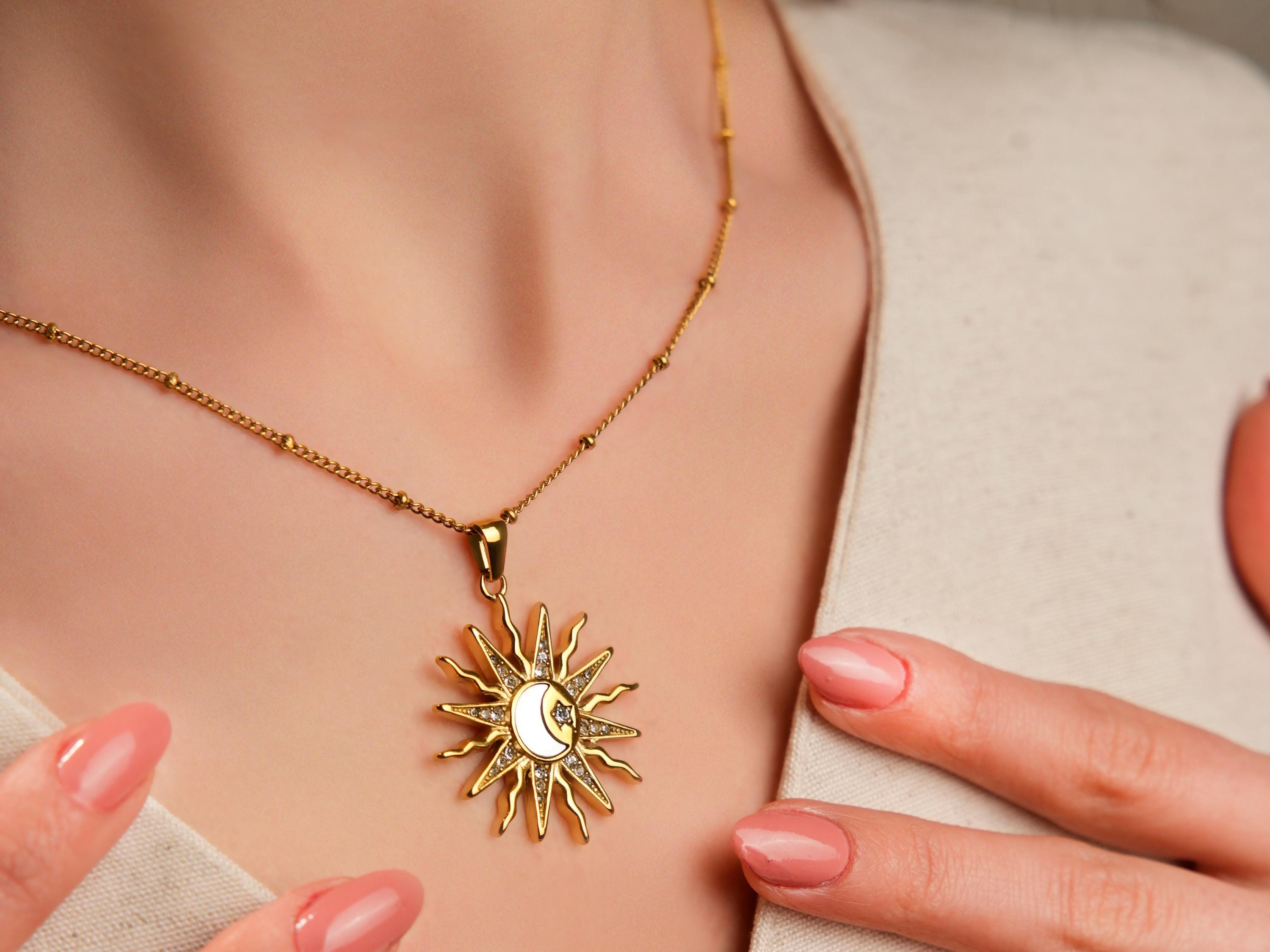 Sun and Moon Necklace