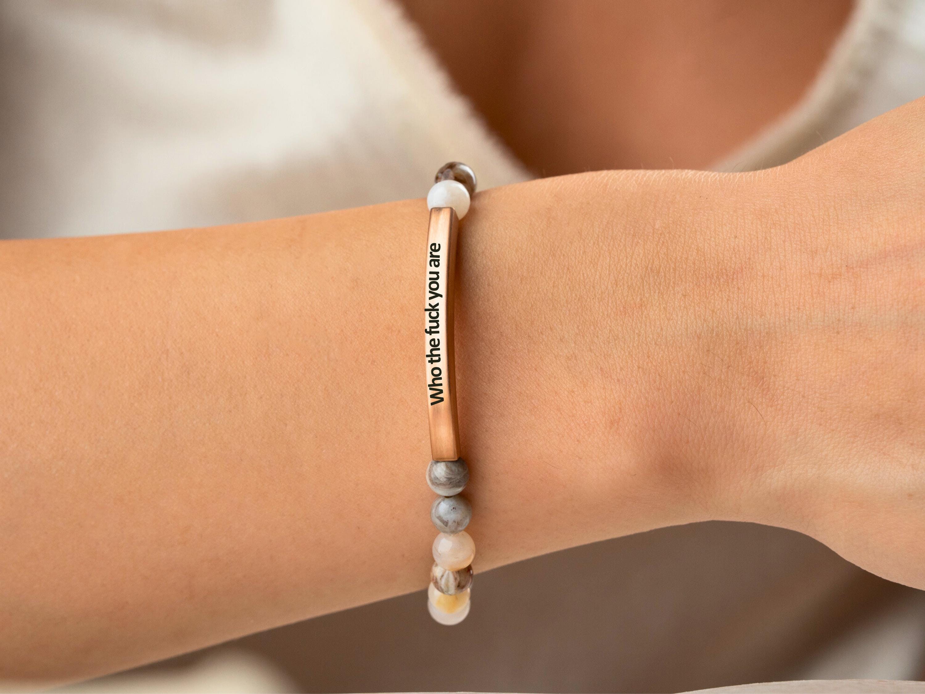 Personalized Inspirational Gemstone Bracelet